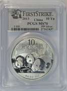 PCGS MS70 1st Strike graded 2013 China 10 Yuan pure Silver coin