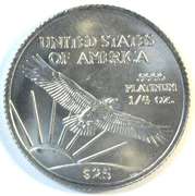 Immaculate Superb Gem BU 2008 $25 pure Platinum Eagle