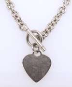 Vintage 925 Sterling Silver Heart Shaped Necklace
