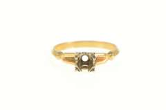 14K Yellow Gold 4.4mm Vintage NOS 1950's Engagement Setting Ring
