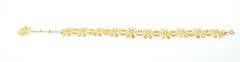 Vintage Multi-Gemstone Flower Bracelet in 18KT Yellow Gold
