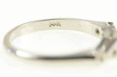 14K White Gold Vintage NOS 1950's Wedding Band Setting Ring