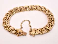 Sensational Heavy Fancy Link Bracelet in 18K Yellow Gold