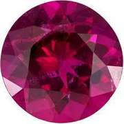 2.5MM ROUND CREATED RED TOURMALINE LOOSE GEMSTONE
