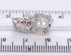 Group Lot of 6 Vintage 925 Sterling Silver Cubic Zirconia Pendants