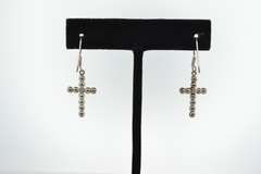 Sterling Silver Cross Earrings