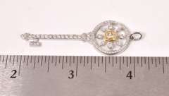 Spectacular Diamond Set Key Pendant in 18K White Gold