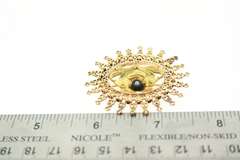 Antique 18KT Rose and Yellow Gold Brooch with Diamond Flower Center