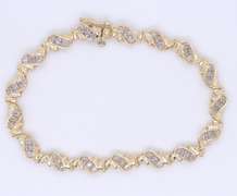 Gorgeous Yellow Gold Diamond Diagonal Tennis Bracelet