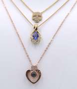 Group Lot of 3 Vintage Sterling Silver Necklaces