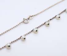 Sterling Silver Pearl Beaded Necklace