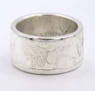 Sterling Silver Dollar Coin Ring