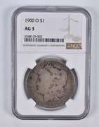 AG3 1900-O Morgan Silver Dollar NGC