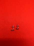 14K WHITE GOLD PUSH BACK EARRINGS WITH 0.12 CARAT OF DIAMOND