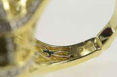 Sterling Silver Labradorite Cubic Zirconia Halo Cocktail Ring