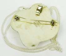 Big Mexico Sterling Pin/Pendant with Chain