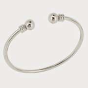 Sterling Silver Designer-Inspired Polished Cuff Bangle