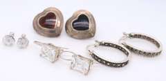 Vintage 925 Sterling Silver Lot of Earrings