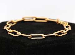 Trendy Stainless Steel Paperclip Chain Bracelet