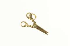 14K Yellow Gold 3D Scissors Arts & Crafts School Charm/Pendant