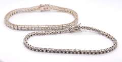 2 Lot of Sterling Silver Cubic Zirconia Tennis Bracelet