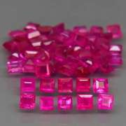 Premium 4.26ct 55 piece princess cut Ruby set