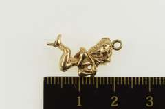 14K Yellow Gold 3D Cherub Baby Angel Stylized Charm/Pendant
