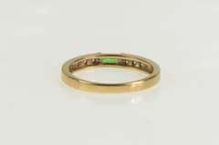 14K Yellow Gold Syn. Emerald Diamond Accent Stackable Band Ring