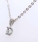 Sterling Silver Cubic Zirconia Pendant on Chain