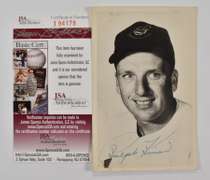 Ralph Kiner - Cleveland Indians - Signed Postcard - Certified JSA