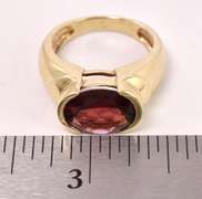 Gorgeous Garnet Ring in Yellow Gold