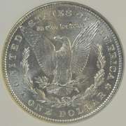 Blazing-white near Gem BU 1886 Morgan Silver Dollar. NGC MS64