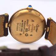 Genuine Ladies must de cartier 18k gold over silver watch