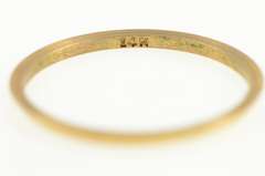 14K Yellow Gold Vintage NOS 1950's Simple Stackable Band Ring