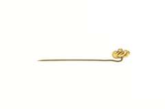 14K Yellow Gold Victorian Diamond Twist Knot Ornate Stick Pin