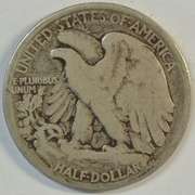 Key date 1921-S Walking Liberty Half Dollar in VG
