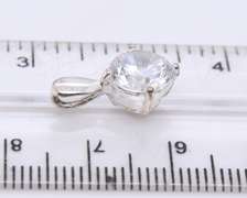 Group Lot of 6 Vintage 925 Sterling Silver Cubic Zirconia Pendants