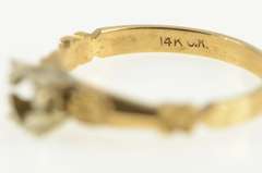 14K Yellow Gold 3.9mm Vintage NOS 1950's Engagement Setting Ring