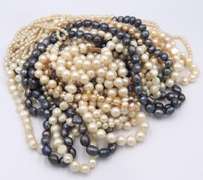 Group of Misc Pearl Costume Jewelry