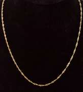 Shimmering Twist Style Necklace in 14K Yellow Gold