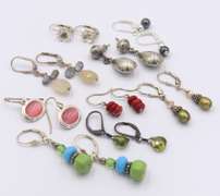 Vintage Group Lot of 9 Dangle Earrings