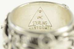 Sterling Silver Benson Manygoats Navajo Native American Leaf Ring