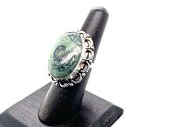 Oval Statement Kambaba Jasper in Tibetan Silver Energy Design Ring