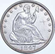 1847 Seated Liberty Half Dollar