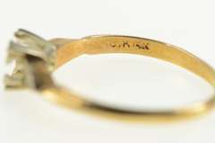 14K Yellow Gold 4.0mm Setting Vintage NOS 1950's Engagement Ring