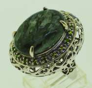 Sterling Silver Large Seraphinite Cocktail Ring