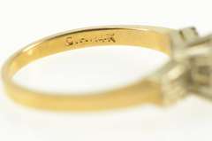 14K Yellow Gold 1950's Vintage NOS 4.6mm Engagement Setting Ring