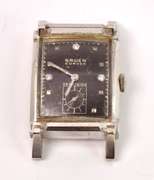 Gruen Curvex Mechanical Wind Watch in 14K White Gold