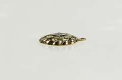 14K Yellow Gold Diamond Retro Two Tone Flower Blossom Charm/Pendant