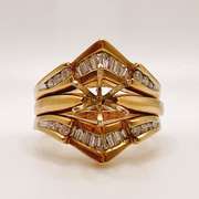 14kt Solid Yellow Gold & Diamond Semi Mount Ring